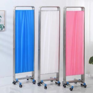 Folding Medical Privacy Screen with Curtain