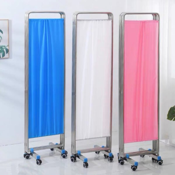 Folding Medical Privacy Screen with Curtain Folding Medical Privacy Screen with Curtain