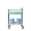Hospital Dressing Trolley with Drawers and Waste Buckets