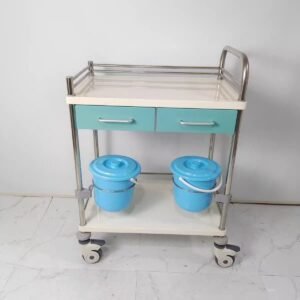 Medical Dressing Trolley Stainless Steel Construction