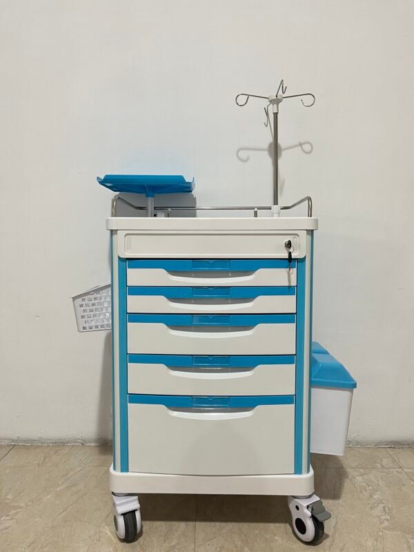 Emergency Crash Cart Utility Basket and Waste Bin
