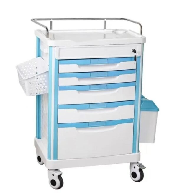 Hospital Emergency Crash Cart with IV Pole Details