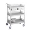 abs medical trolley with drawers and wheels