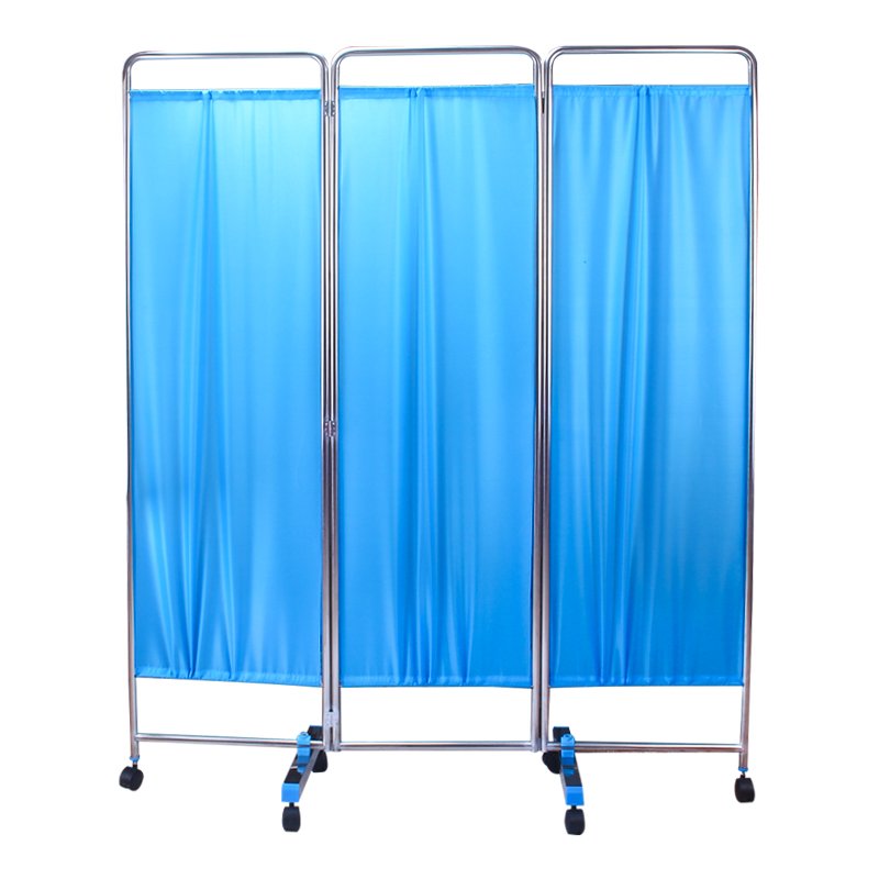 hospital ward folding screen stainless steel privacy with wheels