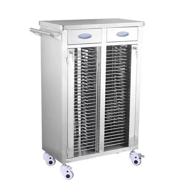 40 Compartment Medical Record Cart with Drawers
