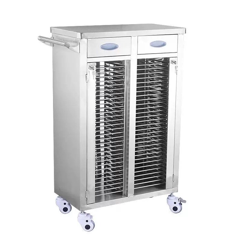 40 Compartment Medical Record Cart with Drawers