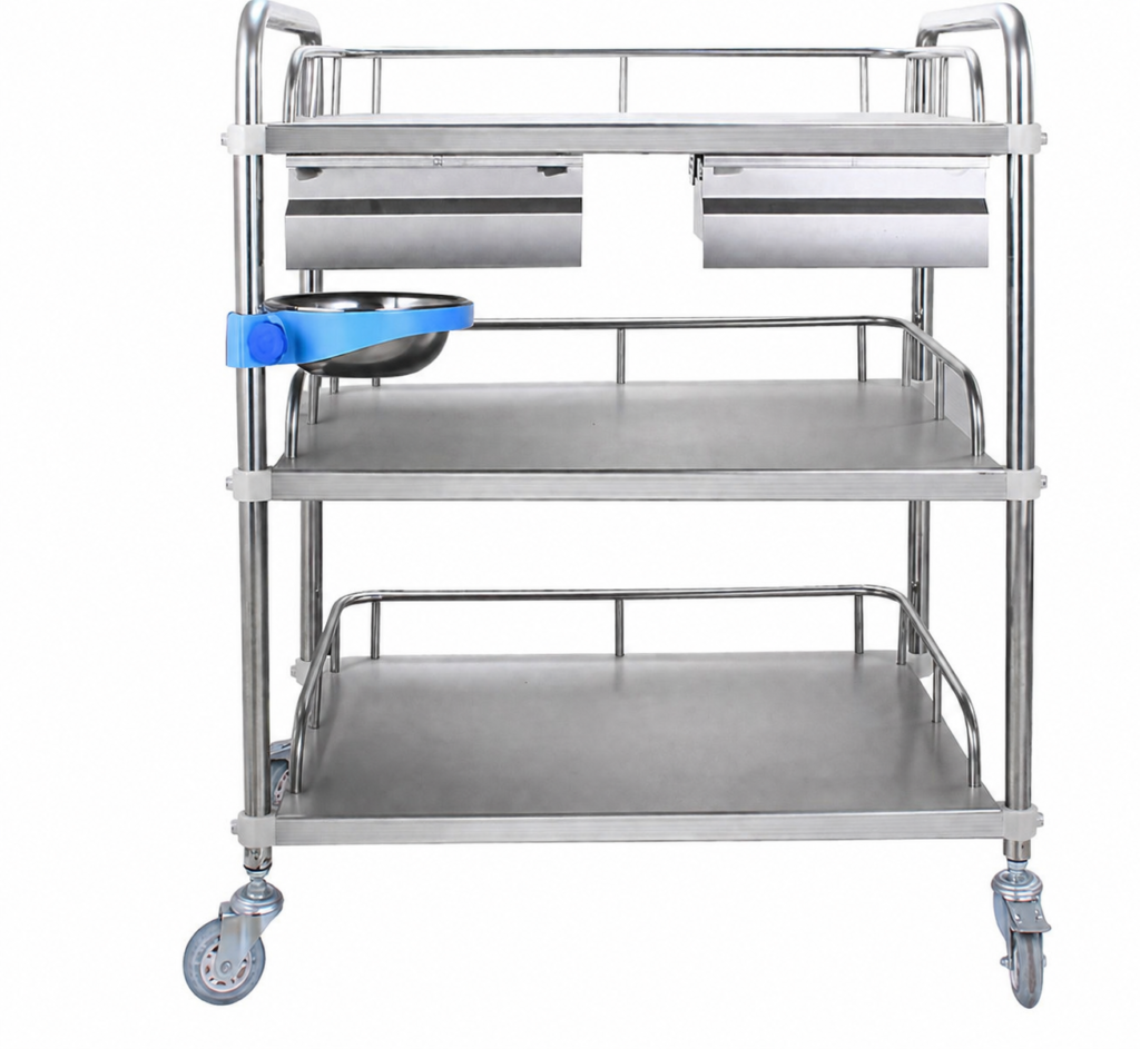 stainless steel medical dressing trolley