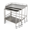medical stainless steel nesting instrument trolley set for hospital