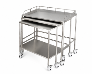 medical stainless steel nesting instrument trolley set for hospital