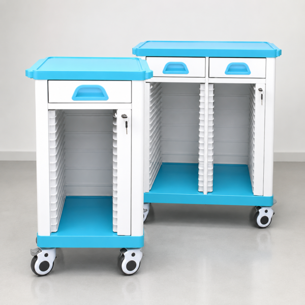 Medical Chart Trolley for Patient File Storage