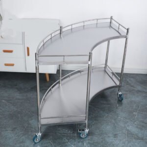 Fan-Shaped Instrument Trolley for Hospital Use