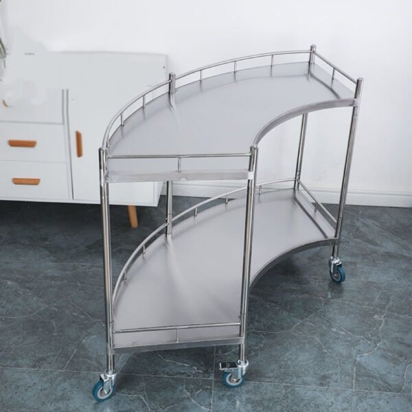 Fan-Shaped Instrument Trolley for Hospital Use