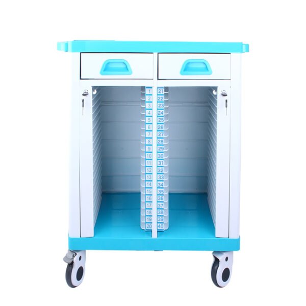 Medical Chart Trolley with Organized File Storage