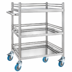 304 Stainless Steel Medical Treatment Cart with Drawers