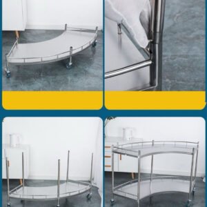 Hospital Instrument Trolley with Fan-Shaped Design