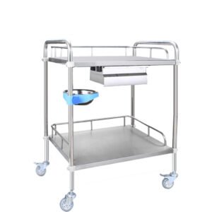 Medical Dressing Trolley with Mobile Casters