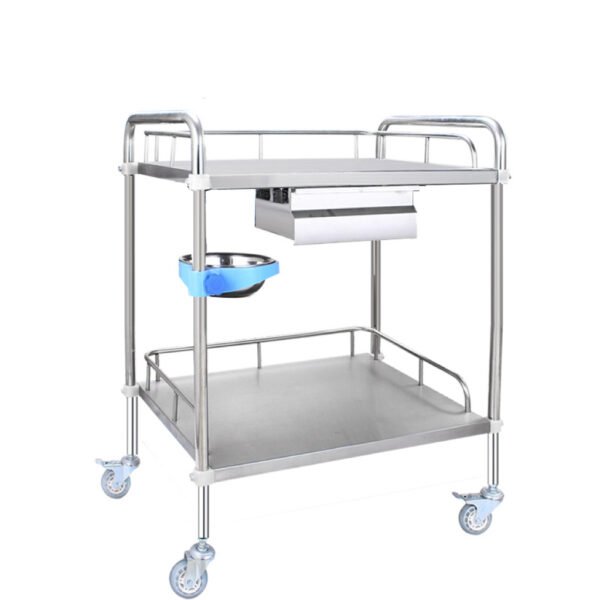 Medical Dressing Trolley with Mobile Casters