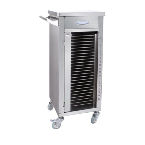 Medical Record Cart with Lockable Double Doors