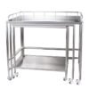 Stainless Steel Nesting Trolley with Medical Casters