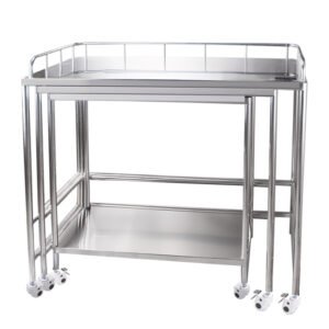 Stainless Steel Nesting Trolley with Medical Casters