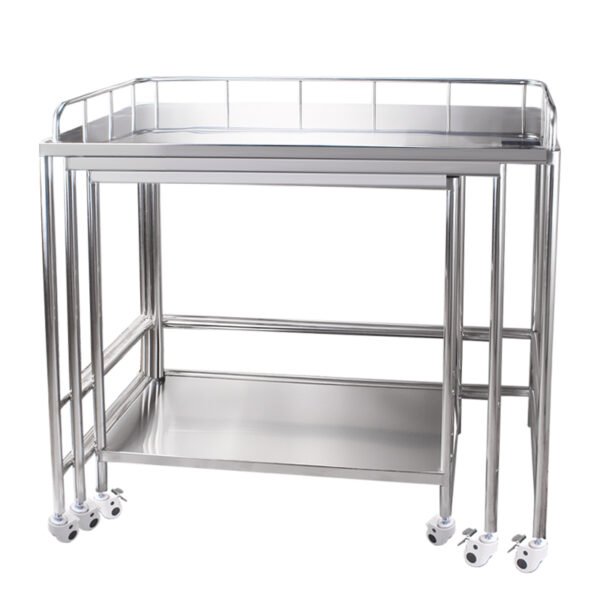 Stainless Steel Nesting Trolley with Medical Casters