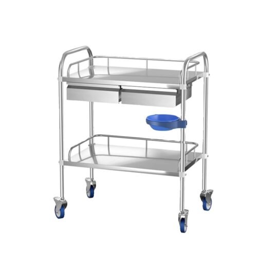 2 Drawer Stainless Steel Dressing Trolley