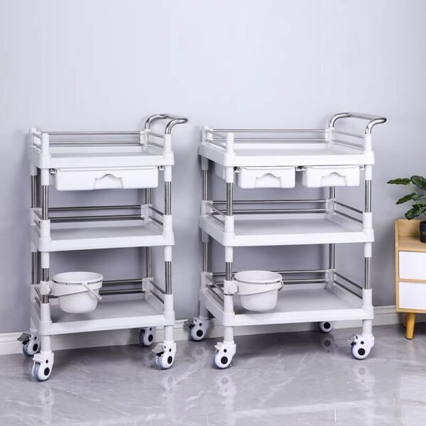 3 Tier Medical Utility Cart for Hospital Use