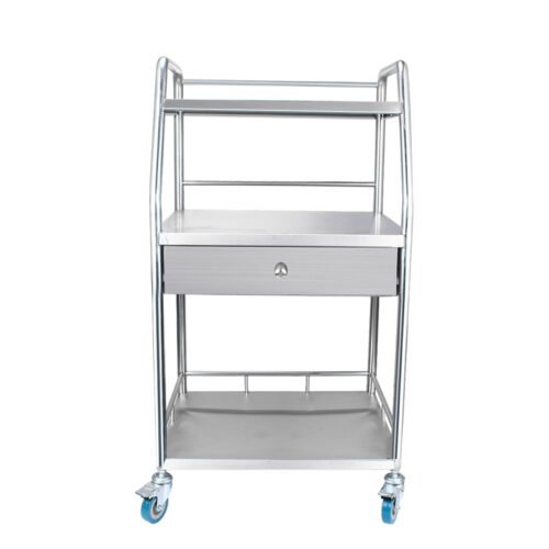 Stainless Steel Medical Trolley with Drawer for Hospital