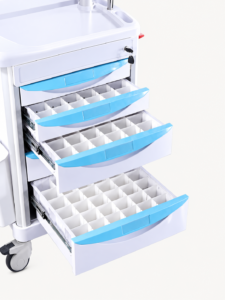 5 Drawer Emergency Crash Cart with Medical Storage