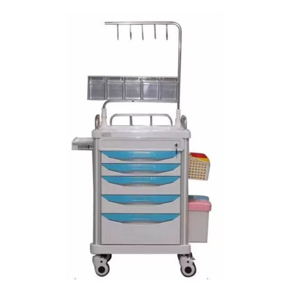 Hospital Emergency Crash Cart with 5 Drawers