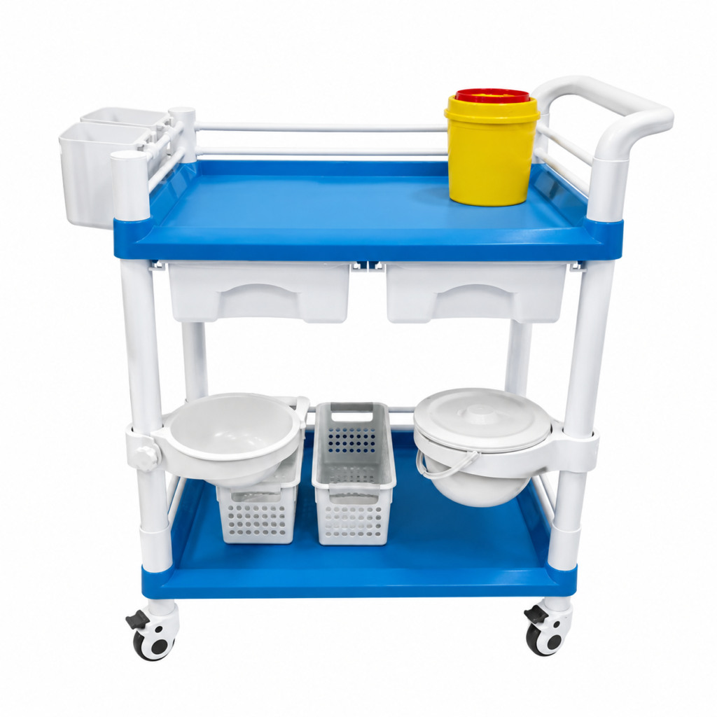 Medical Treatment Cart with Storage Bins for Hospital Clinic