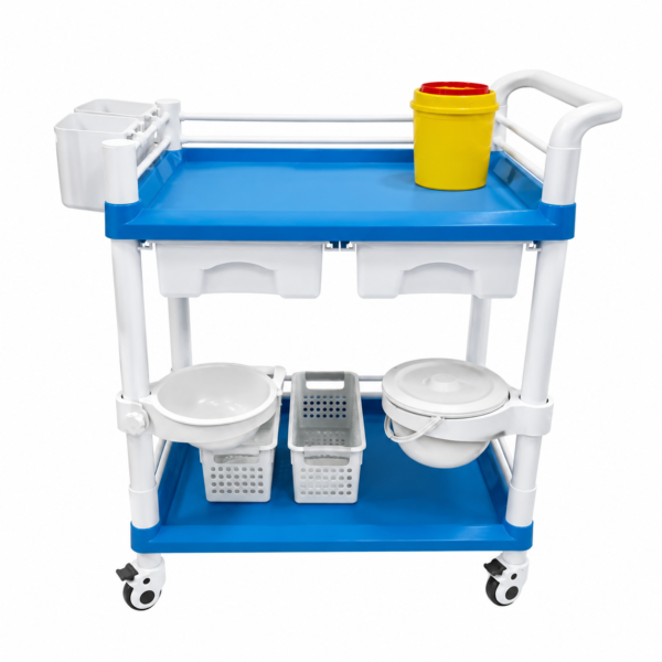 Medical Treatment Cart with Storage Bins for Hospital Clinic