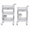 3 Tier Medical Utility Cart with Drawer and Waste Bin
