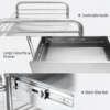 Mobile Stainless Steel Dressing Cart with Casters