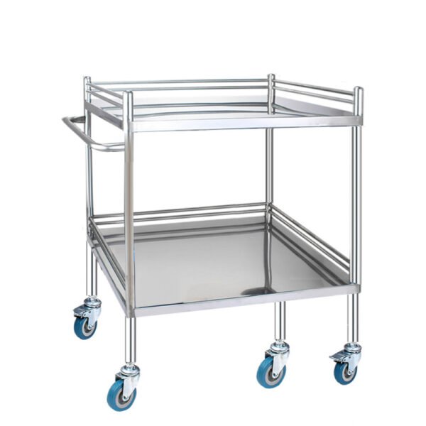 Stainless Steel Dressing Trolley with One Drawer and Three Shelves