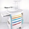 Medical Crash Cart with Defibrillator Shelf