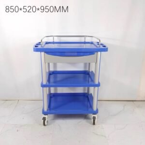 Hospital Medical Treatment Trolley with Shelves