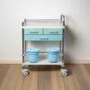 Medical Dressing Cart with Storage Shelves