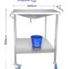 Medical Instrument Trolley with Two Shelves