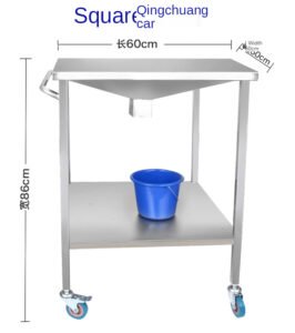 Medical Instrument Trolley with Two Shelves