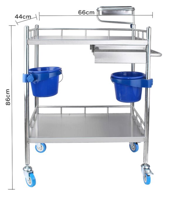 Stainless Steel Treatment Trolley for Hospital