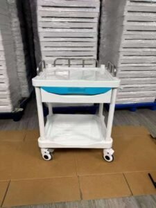 Medical Utility Cart with Shelves and Drawer