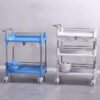 Stainless Steel Medical Utility Cart with Three Shelves