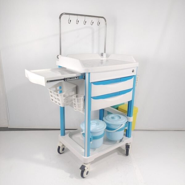 Mobile Medical Nursing Cart with Caster Wheels