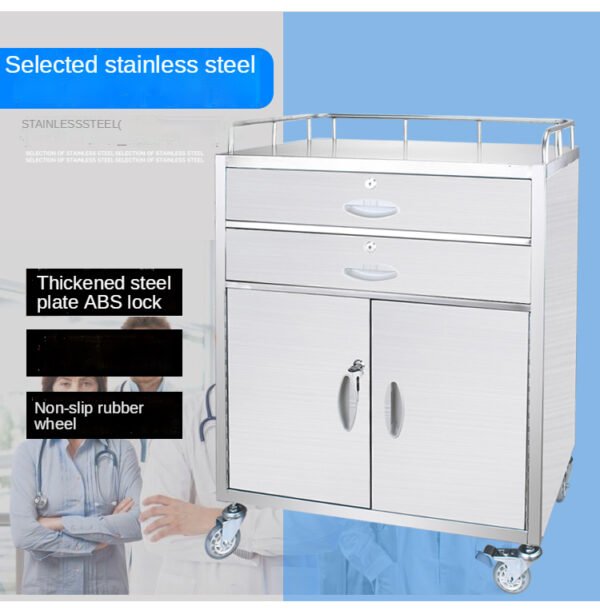 Mobile Medicine Cabinet Trolley with Casters