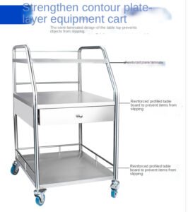Nursing Trolley with Drawer and Shelves