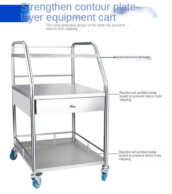 Nursing Trolley with Drawer and Shelves