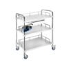 Stainless Steel Dressing Cart with 2 Drawer and Shelves