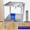 Stainless Steel Instrument Trolley with Medical Bucket