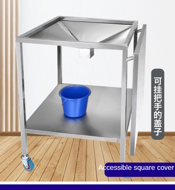 Stainless Steel Instrument Trolley with Medical Bucket